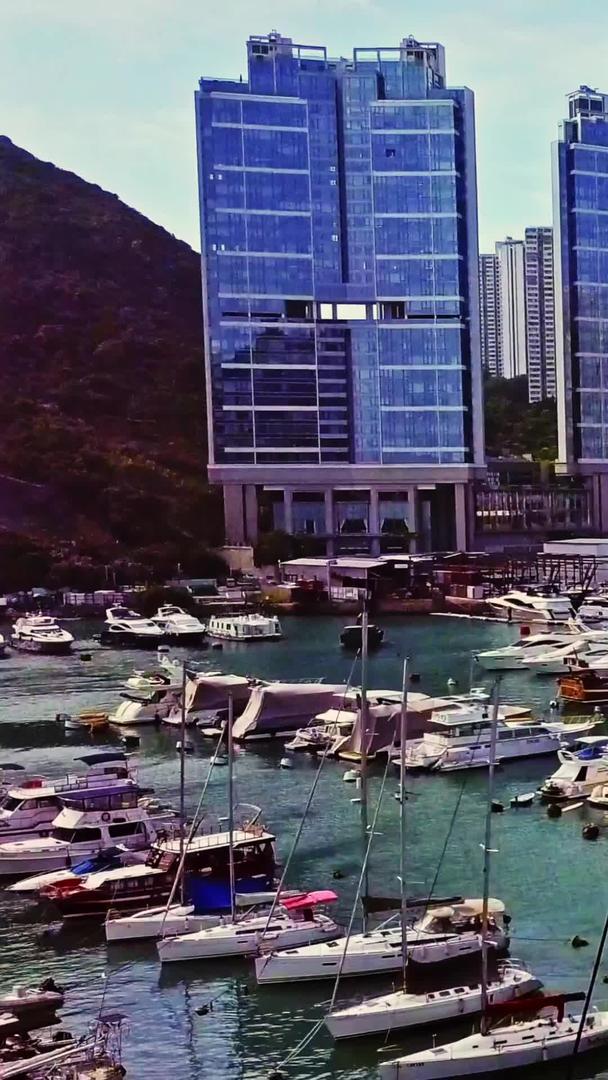香港游船码头的冷色调视频的预览图