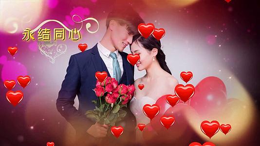 浪漫爱心婚礼展示视频的预览图