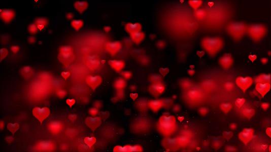 红色唯美爱情爱心粒子动态透明背景视频元素视频的预览图