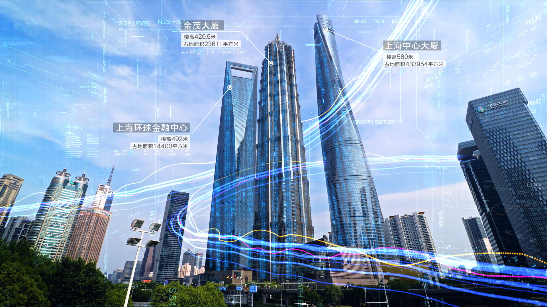 科技城市字幕线条视频的预览图