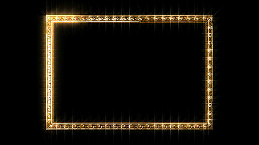 透明通道金色边框视频素材视频的预览图