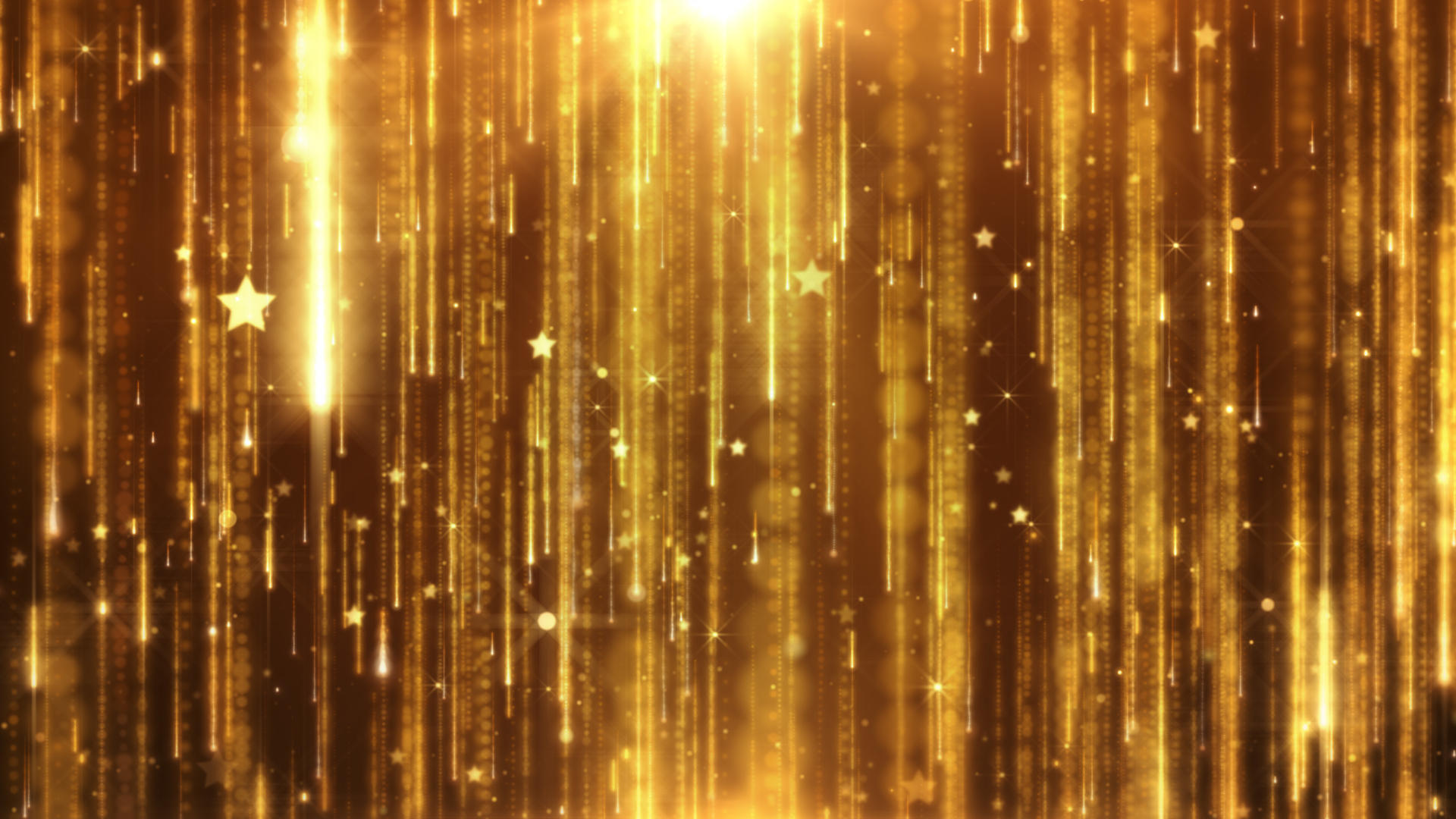 金黄色发光粒子线条晚会舞台背景视频的预览图