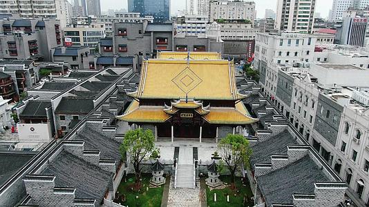 历史文化古建筑江西南昌万寿宫航拍视频的预览图