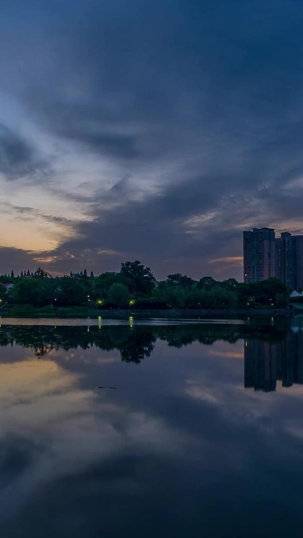 延时摄影材料南京月牙湖视频的预览图