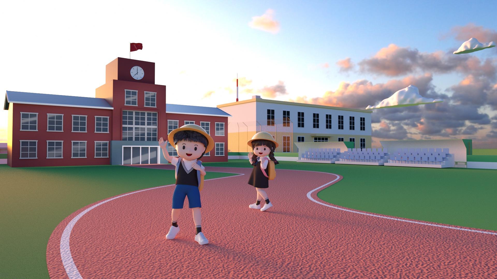学生开学季3D场景视频的预览图