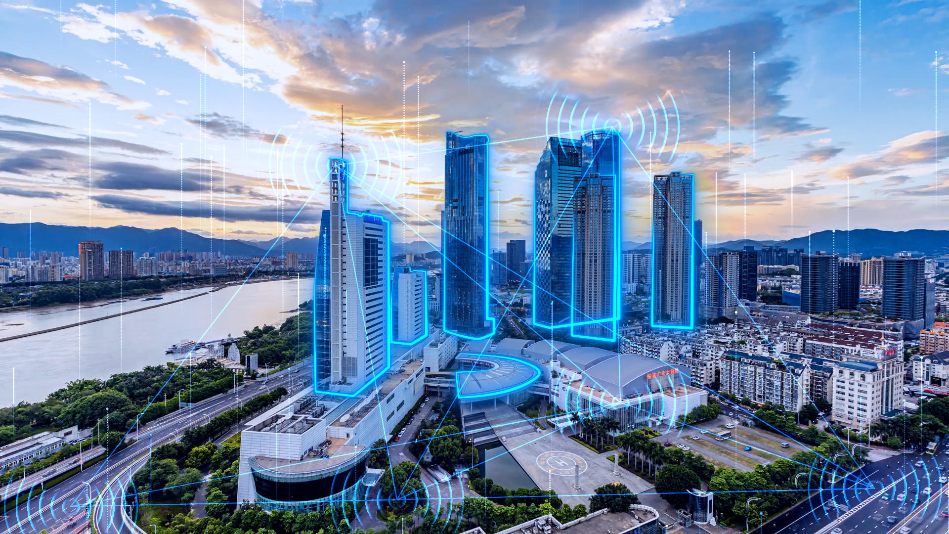 技术改变生活智慧交通技术城市AE模板城市视频的预览图