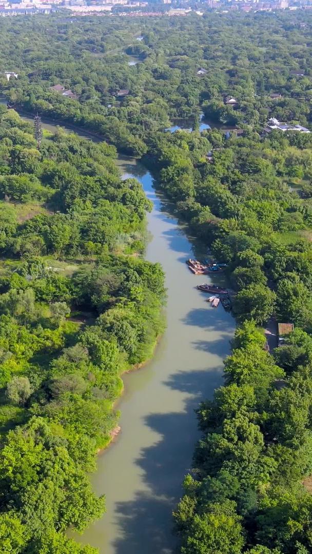 洪园航拍西溪湿地5A风景区视频的预览图