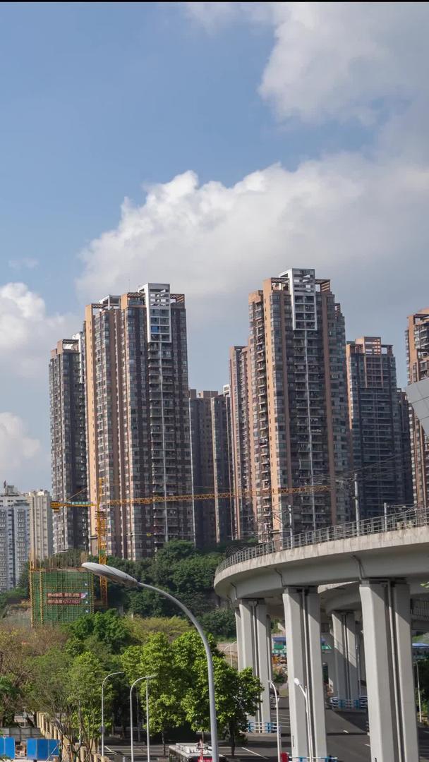重庆城市生活城市交通坐标建筑延时材料视频的预览图