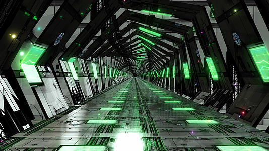 4K三维机械隧道穿梭背景视频的预览图