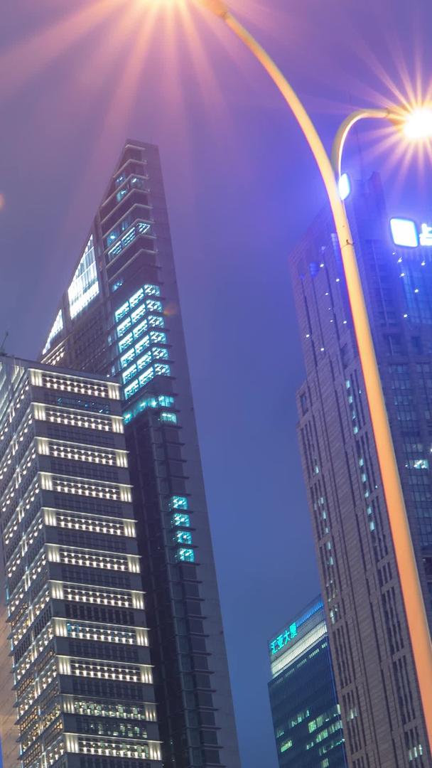 延迟6k夜景上海陆家嘴东方明珠建筑材料视频的预览图