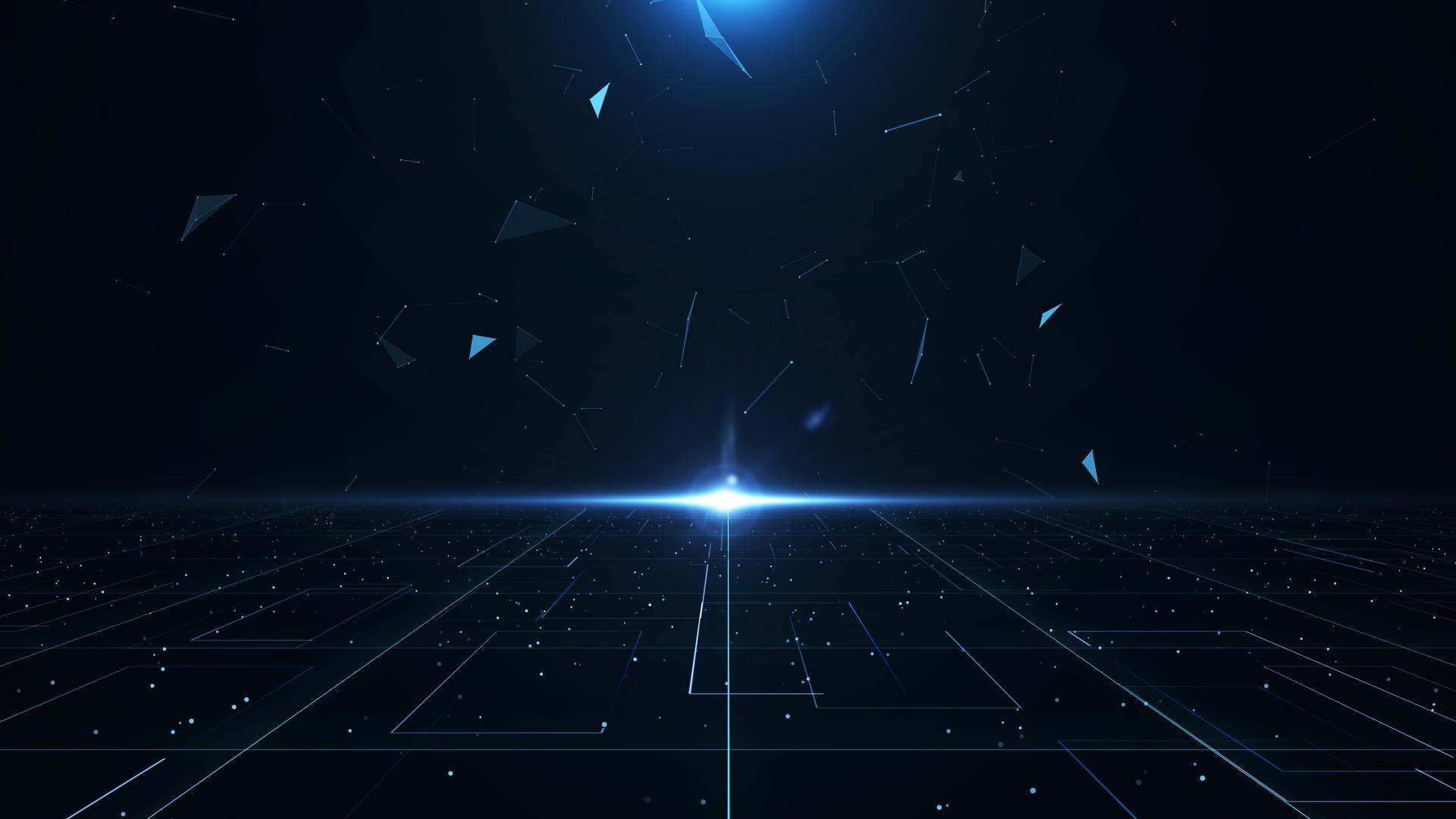 4K科技蓝色粒子背景视频的预览图