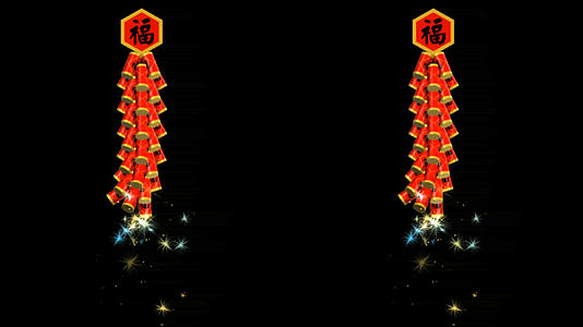 中国风喜庆节日鞭炮燃放动态素材视频的预览图