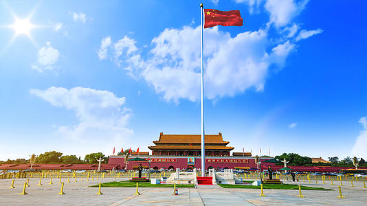 北京天安门升国旗视频4K视频的预览图