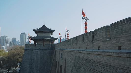 西安城墙实拍素材视频的预览图