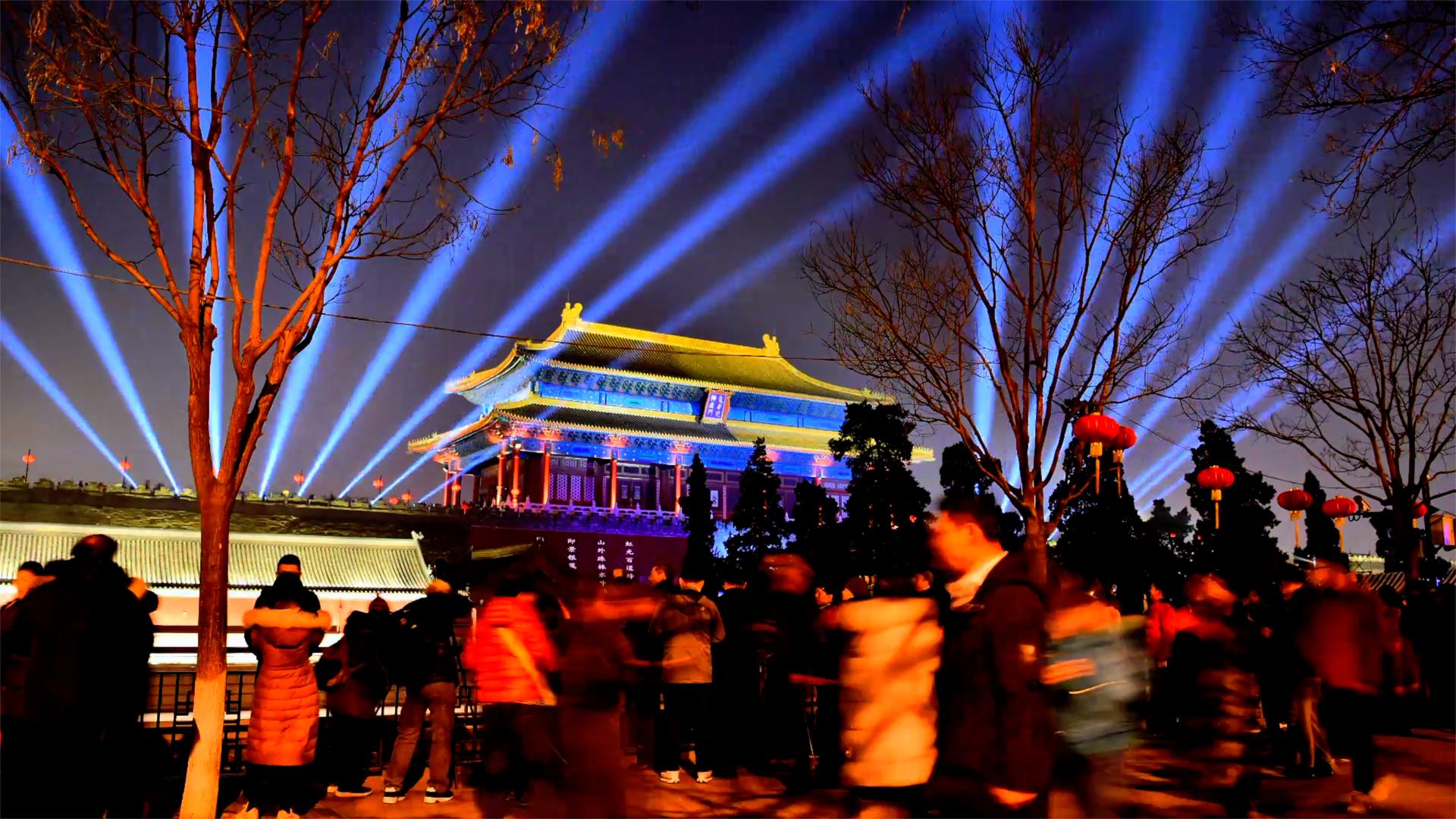 北京故宫紫禁城灯光秀视频的预览图
