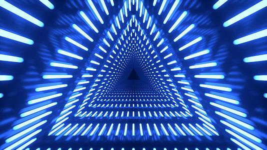 科技蓝色空间灯光变幻通道穿梭循环动画视频的预览图