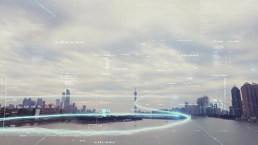 震撼大气点线科技城市发展视频的预览图