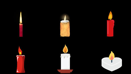 蜡烛燃烧透明通道视频的预览图