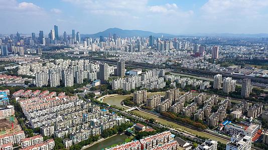 4K江苏南京城市宣传片高架车流建筑视频视频的预览图