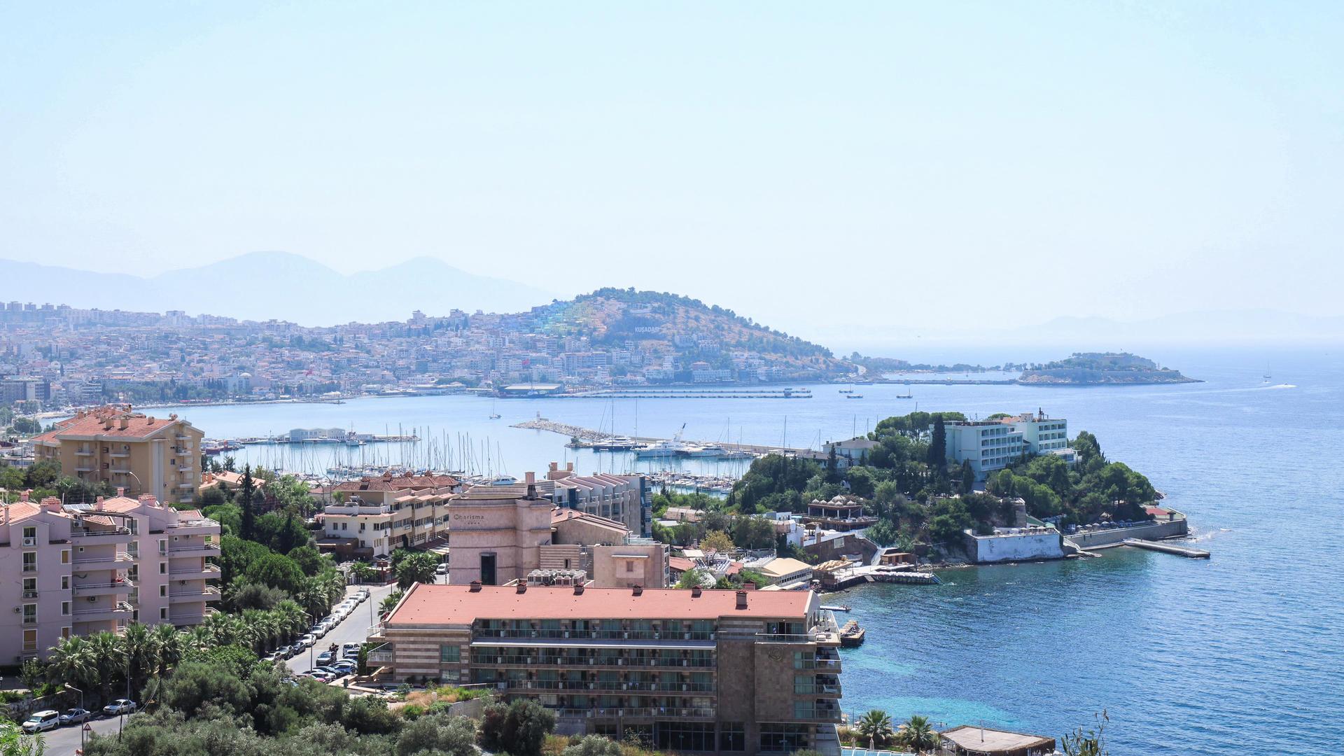 土耳其著名爱琴海旅游城市库萨达斯延时视频视频的预览图