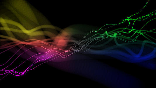 彩色粒子线条视频的预览图