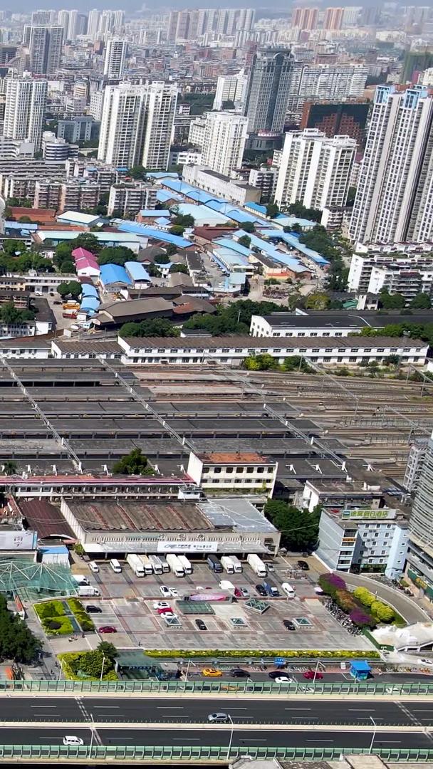 广西南宁火车站航拍视频的预览图