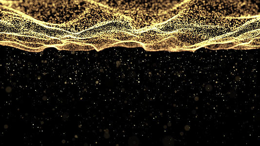 金色粒子海洋4k视频的预览图