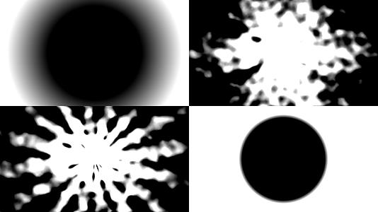 一组黑白圆形擦除遮罩转场视频的预览图
