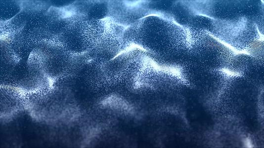 4K抽象粒子海洋波纹背景视频的预览图