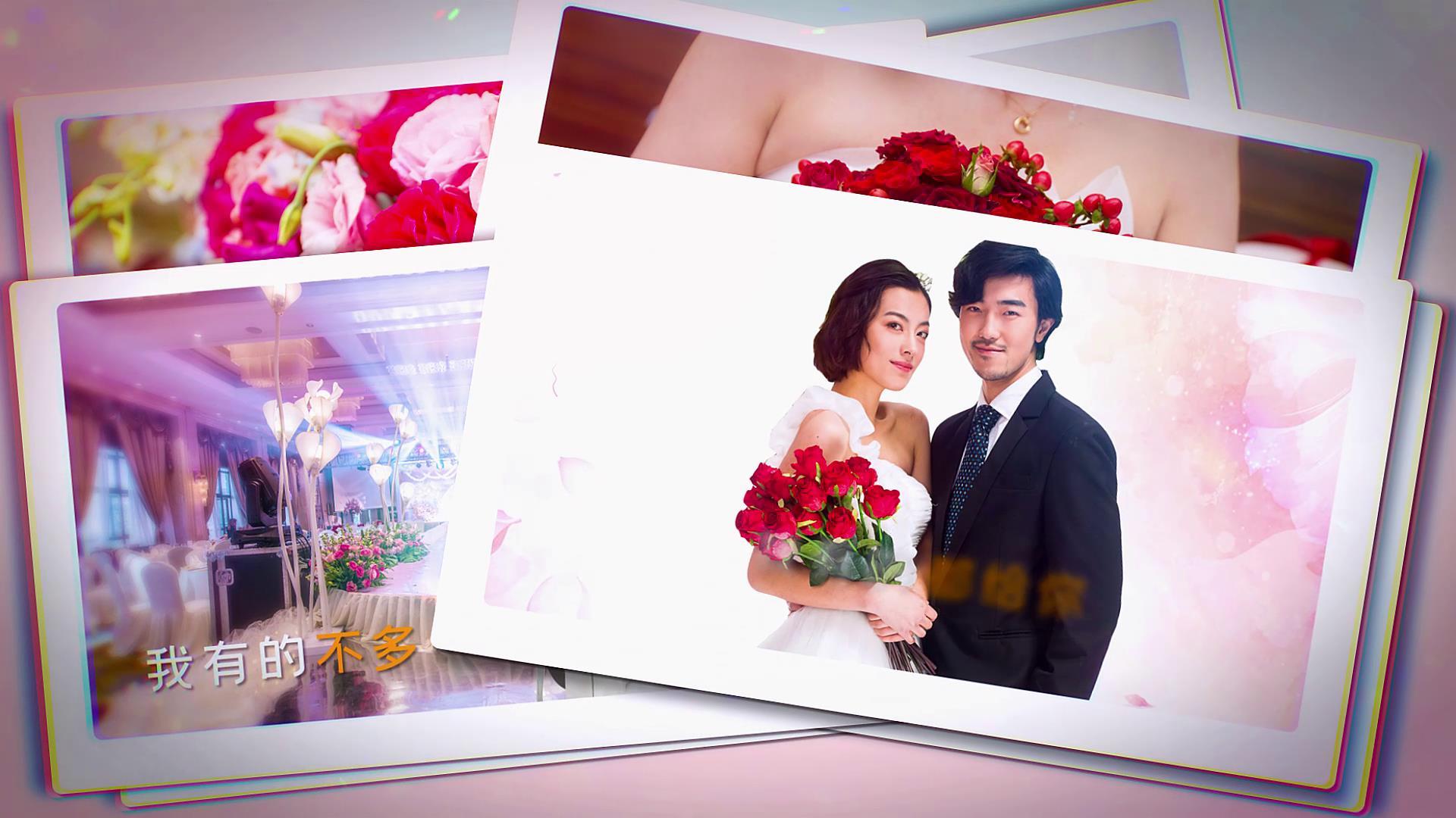 简洁浪漫婚礼纪念册AE模板视频的预览图