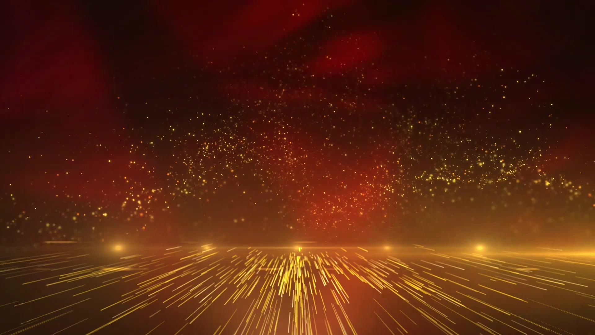 大气金色粒子光线背景视频的预览图