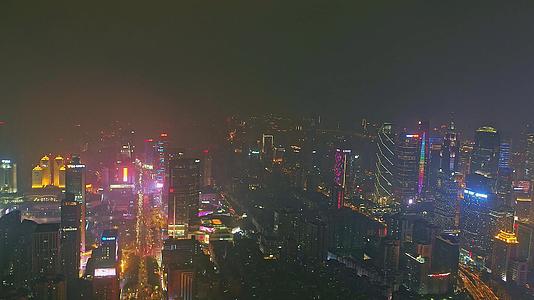 广州CBD夜景4k航拍视频的预览图