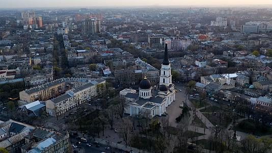 乌克兰敖德萨航拍移动延时视频的预览图