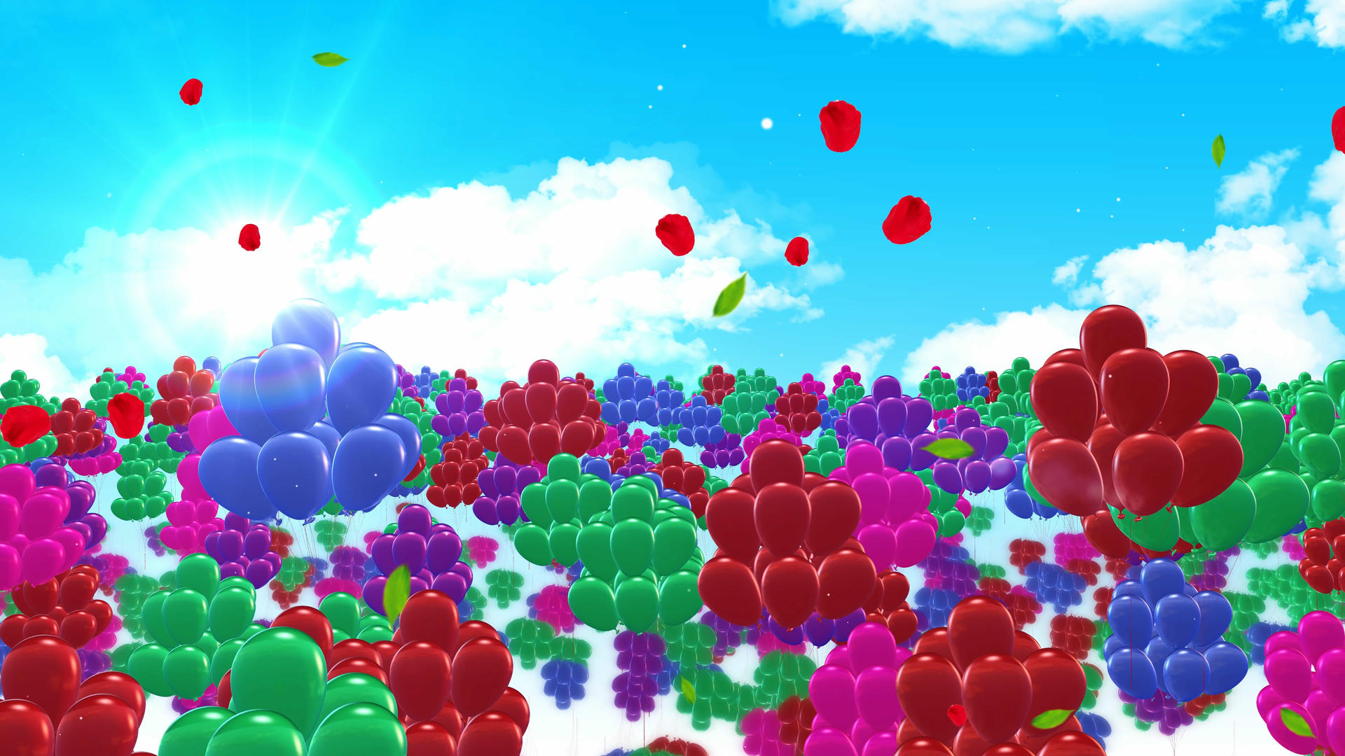 4K唯美的气球背景素材视频的预览图
