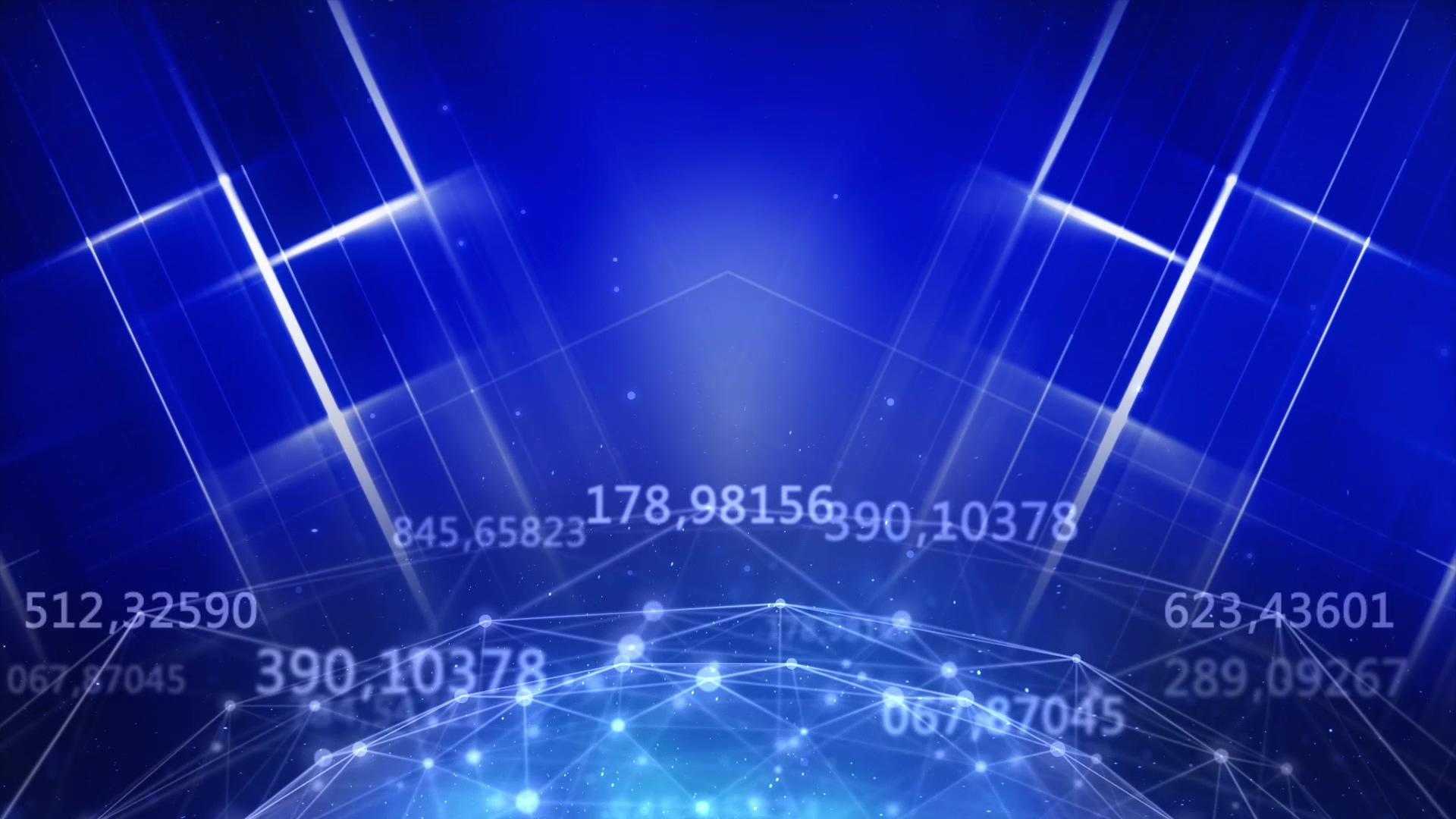 科技光线网格数字背景视频的预览图