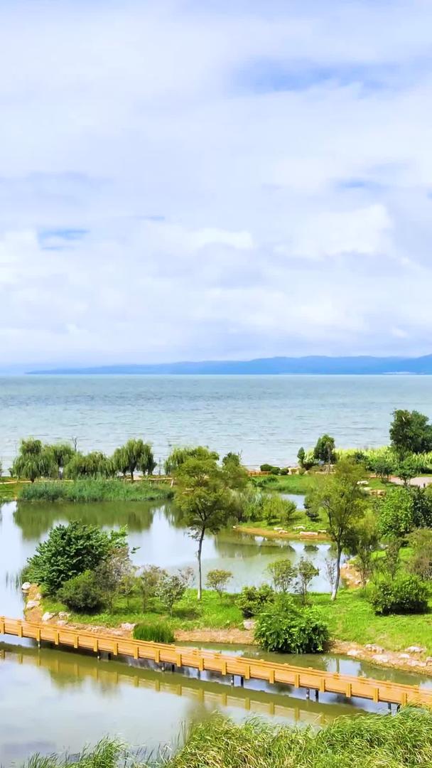 云南王宫湿地公园滇池风景航拍视频的预览图