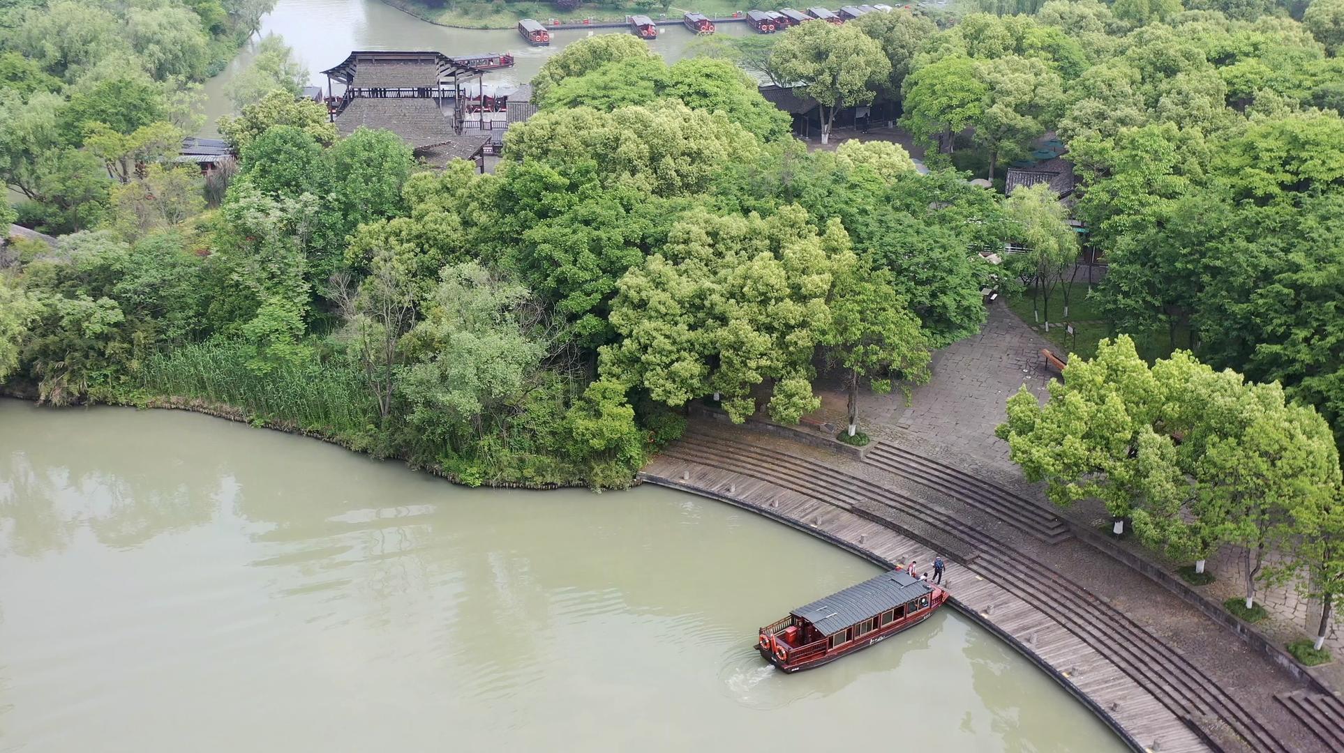 杭州西溪湿地航拍4K视频视频的预览图