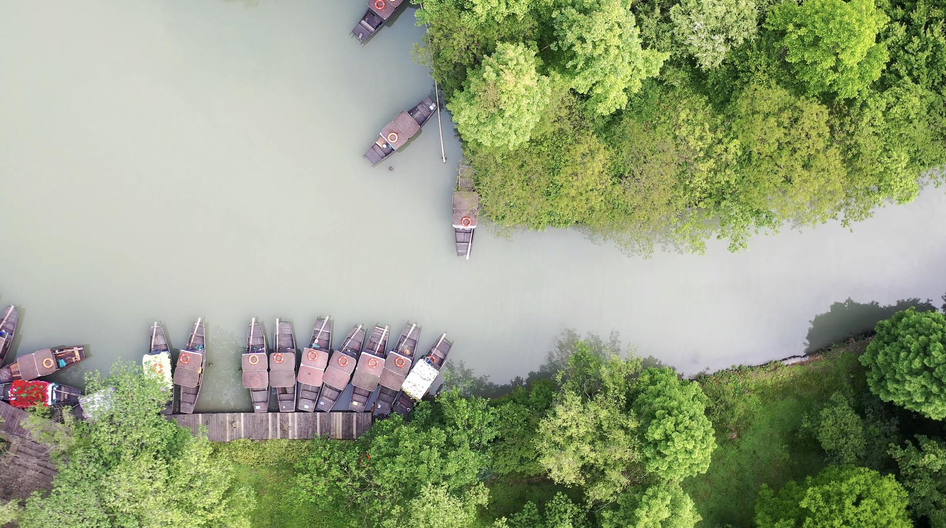 5A景区浙江杭州西溪湿地航拍4K视频视频的预览图