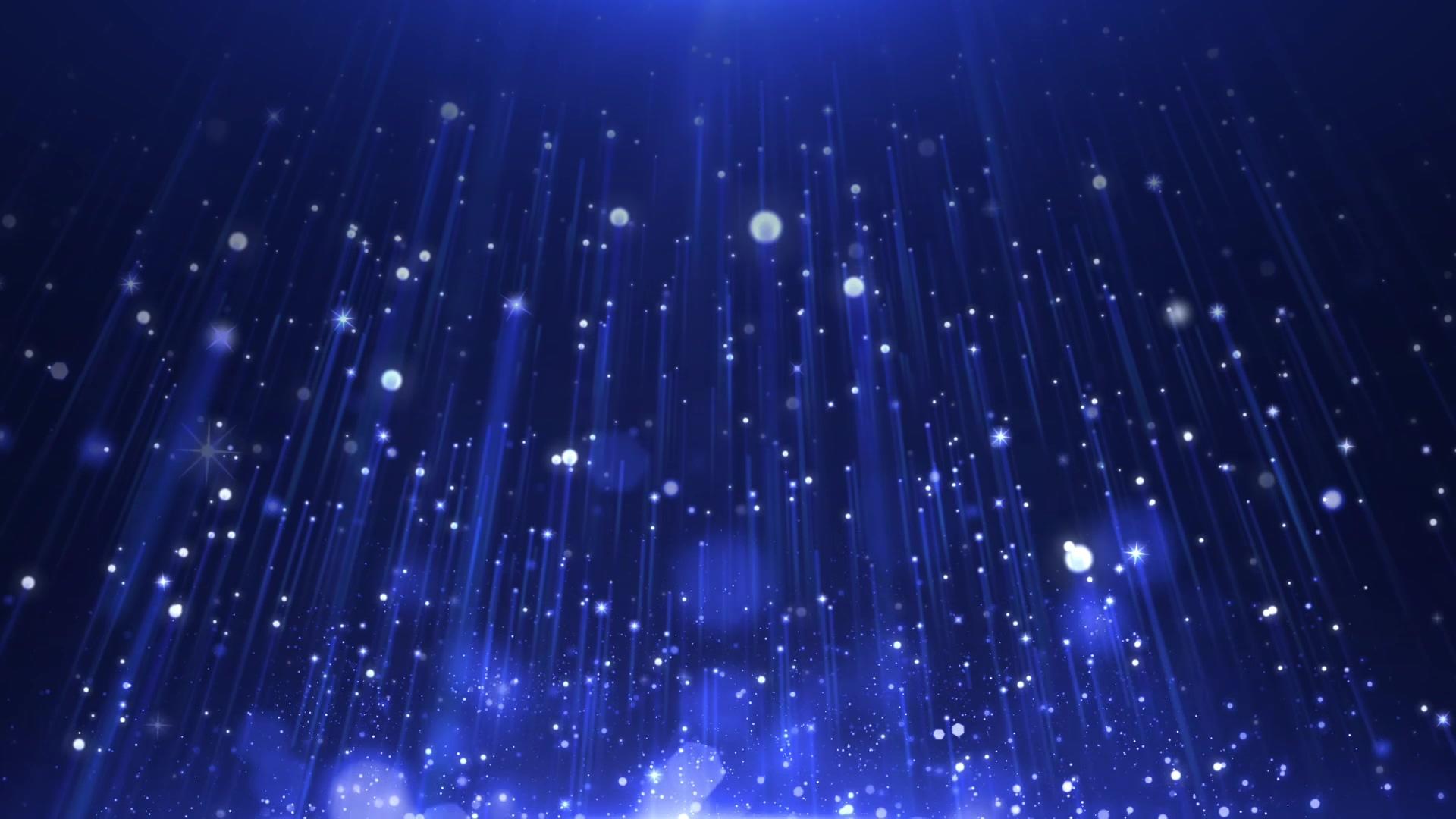 梦幻蓝色粒子星空背景视频的预览图