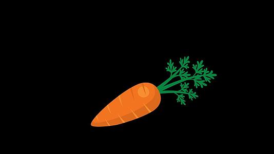 mg动态胡萝卜蔬菜食物视频素材视频的预览图