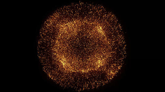 4K光线撞击金色粒子爆炸带透明度视频的预览图