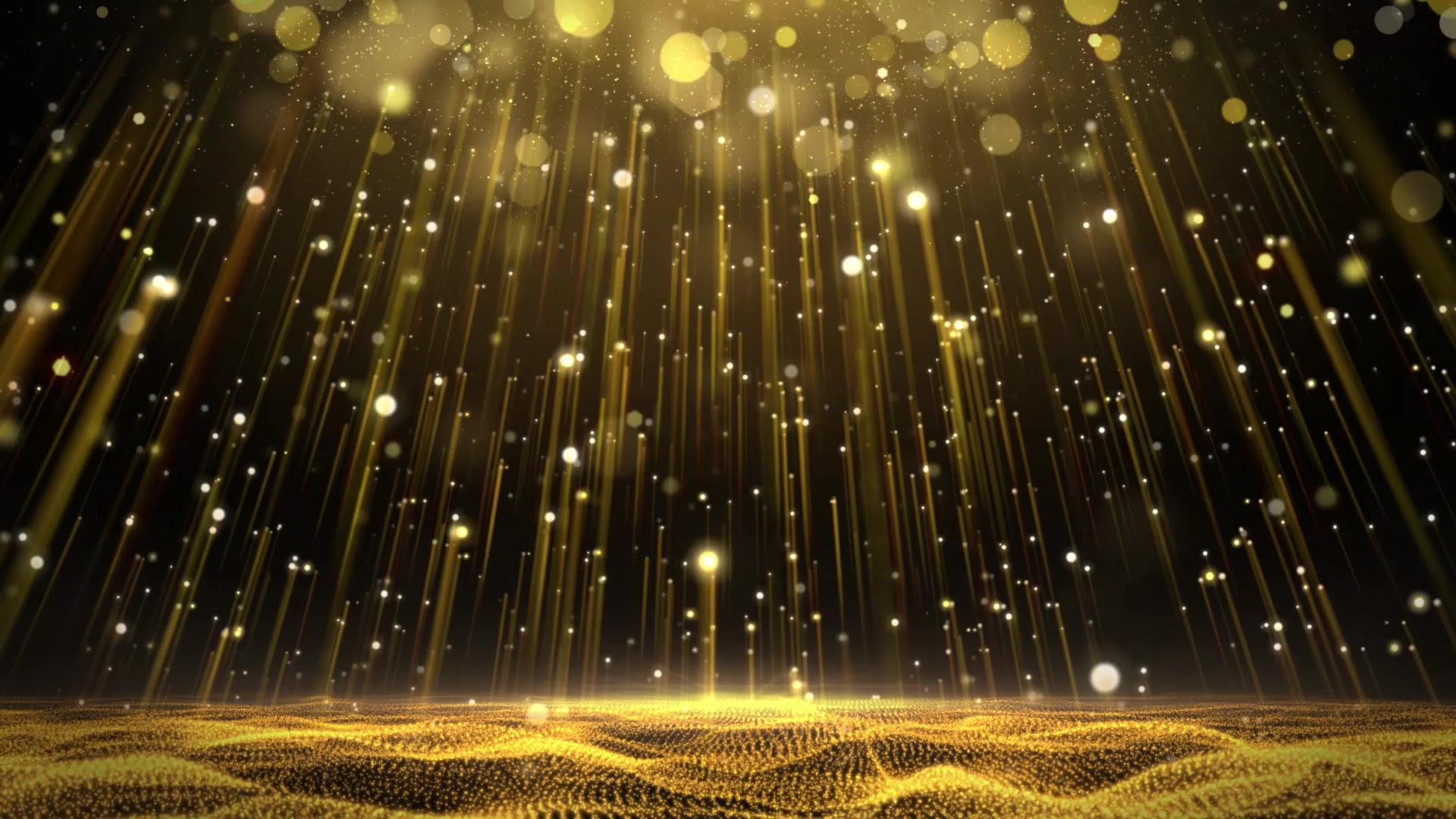 金色粒子上升背景视频的预览图