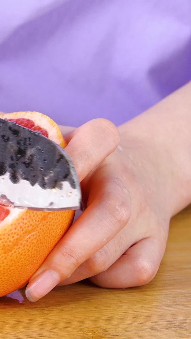 切西柚切水果西柚新鲜水果视频的预览图