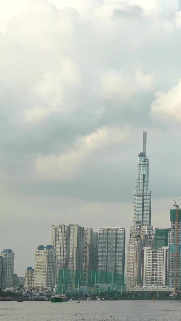 延迟越南胡志明市城市建设视频的预览图