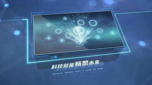 蓝玻璃技术图片展示AE模板视频的预览图
