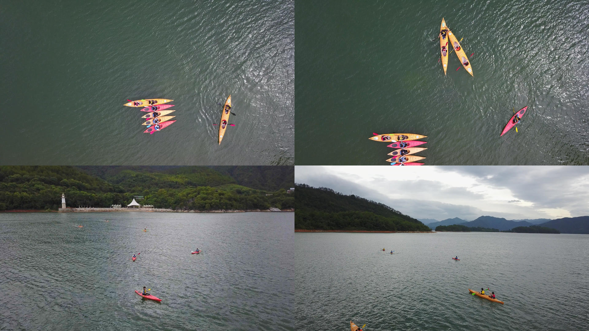 【旅游宣传片】4K浙江杭州千岛湖皮划艇合集视频的预览图