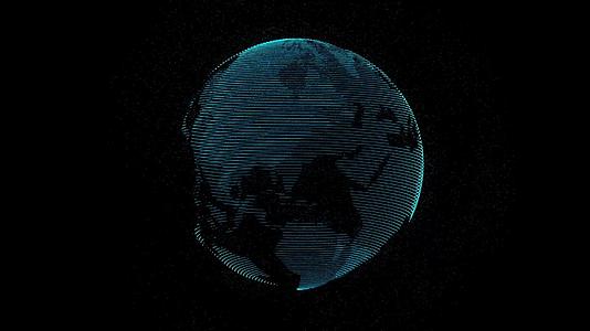 科技感数据地球旋转透明背景动态视频元素视频的预览图