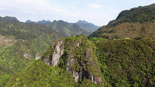 航拍5A景区福建白水洋景点五老峰视频视频的预览图