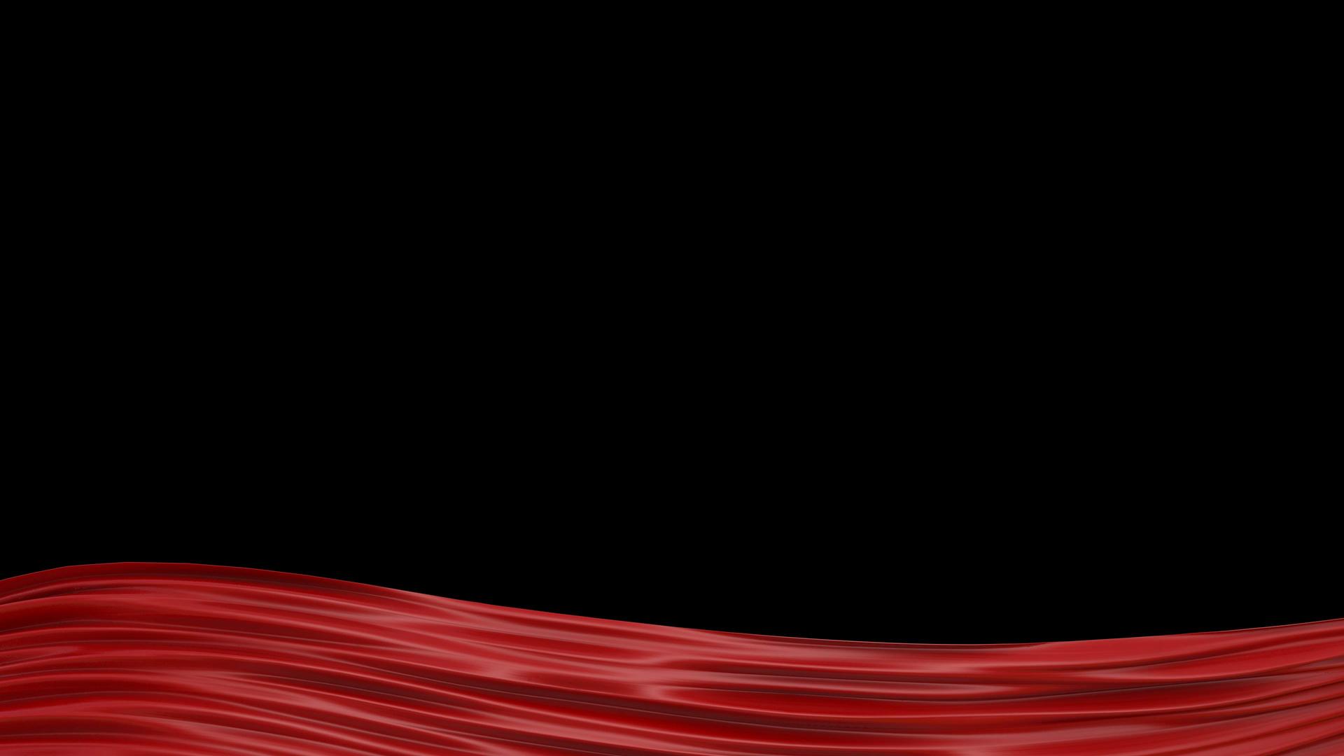 红色丝绸飘动在底部边框上飘动动动画视频的预览图