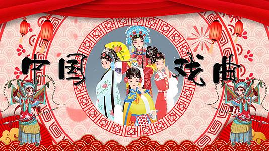 中国风绚丽戏曲文化片头ＡＥ模板视频的预览图